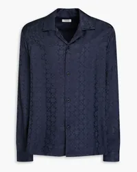 Sandro Satin-jacquard shirt - Blue Blue