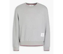 Jacquard-knit cotton sweater - Gray