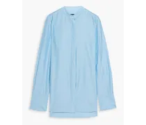 Bratt cotton and silk-blend shirt - Blue