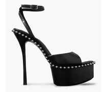 Nova studded leather platform sandals - Black