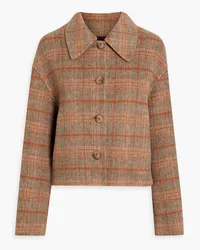 Joseph Gerrard checked wool-blend felt jacket - Brown Brown