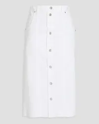 Etro Embellished denim midi skirt - White White