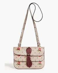 RED Valentino Double Veil floral-print leather shoulder bag - Neutral Neutral