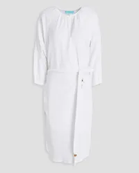 Melissa Odabash Katie gathered cotton-voile dress - White White