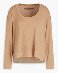 Enza Costa Bouclé-knit sweater - Brown Brown