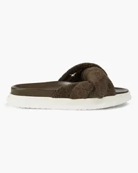 Zimmermann Twisted terry slides - Brown Brown