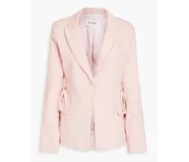 Rhonda lace-up linen-blend blazer - Pink