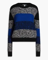 Autumn Cashmere Marled striped cashmere sweater - Black Black