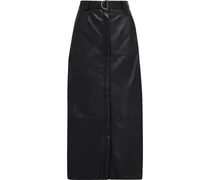 Layla belted leather maxi skirt - Black