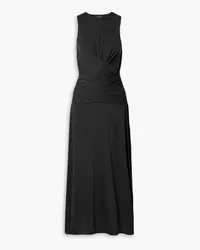 Rag & Bone Rose wrap-effect stretch-jersey midi dress - Black Black