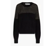Juna metallic cable-knit sweater - Black