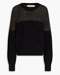 IRO Juna metallic cable-knit sweater - Black Black