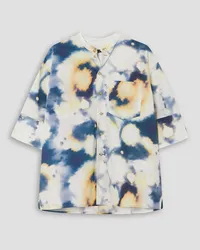 bassike Printed cotton-poplin shirt - White White