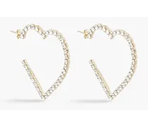 Gold-tone crystal earrings - Metallic