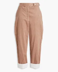 3.1 phillip lim Cropped cotton-corduroy tapered pants - Neutral Neutral