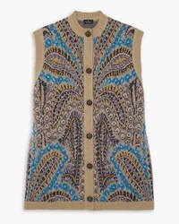 Etro Intarsia mohair-blend vest - Neutral Neutral