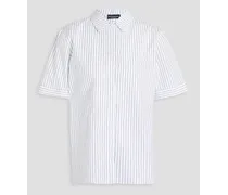 Pinstriped cotton-poplin shirt - White