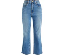 Cropped high-rise straight-leg jeans - Blue