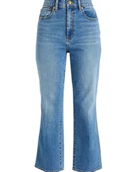 Tory Burch Cropped high-rise straight-leg jeans - Blue Blue