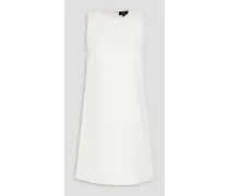 Cotton-blend tweed mini dress - White