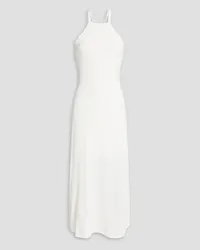 Sandro Bead-embellished pointelle-knit midi dress - White White