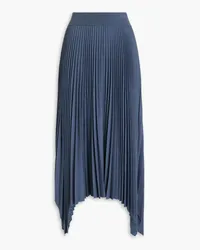 Joseph Ade pleated wool-blend flannel maxi skirt - Blue Blue