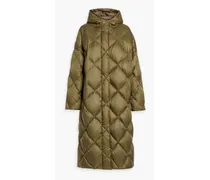 Farrah quilted shell hooded coat - Green
