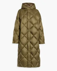 STAND Farrah quilted shell hooded coat - Green Green