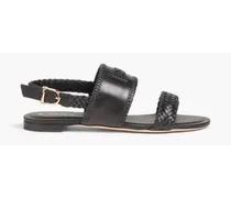 Braided leather sandals - Black