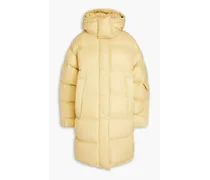 Steilia quilted shell hooded down coat - Yellow