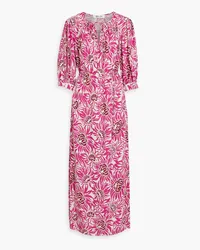 Diane von Furstenberg Drogo printed canvas maxi dress - Purple Purple