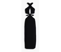 Aziza cutout cotton-blend midi dress - Black