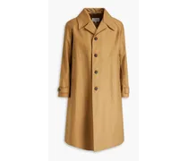 Cotton-gabardine trench coat - Brown