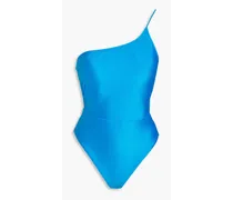 Solid Iris one-shoulder swimsuit - Blue