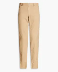 120% Lino Slim-fit pinstriped linen-blend twill pants - Neutral Neutral