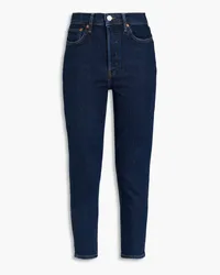 RE/DONE 90s cropped high-rise slim-leg jeans - Blue Blue