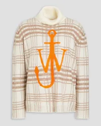 J.W.Anderson Checked intarsia-knit turtleneck sweater - White White