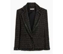 Alice Olivia - Shan embellished metallic tweed blazer - Black