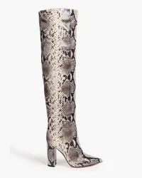 Gianvito Rossi Piper snake-effect leather over-the-knee boots - Animal print Animal