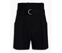 Mida belted crepe shorts - Black