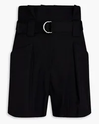 IRO Mida belted crepe shorts - Black Black