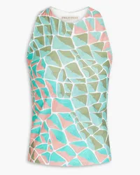 Emilio Pucci Printed stretch-jersey top - Green Green