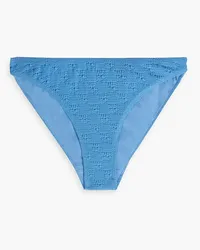 Alexander Wang Stretch-jacquard mid-rise bikini briefs - Blue Blue