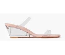 Aleena PVC wedge sandals - White