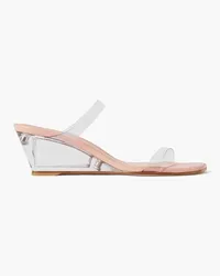 Stuart Weitzman Aleena PVC wedge sandals - White White