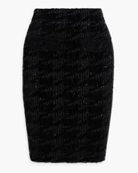 Balmain Embellished stretch-knit skirt - Black Black