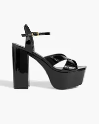 Stuart Weitzman Miami patent-leather platform sandals - Black Black