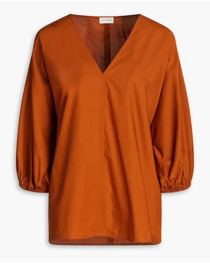 By Malene Birger Cotton-poplin blouse - Brown Brown
