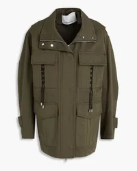 3.1 phillip lim Lace-up cotton-twill jacket - Green Green