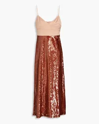 A.L.C. Gisele cutout sequined satin-crepe midi dress - Brown Brown